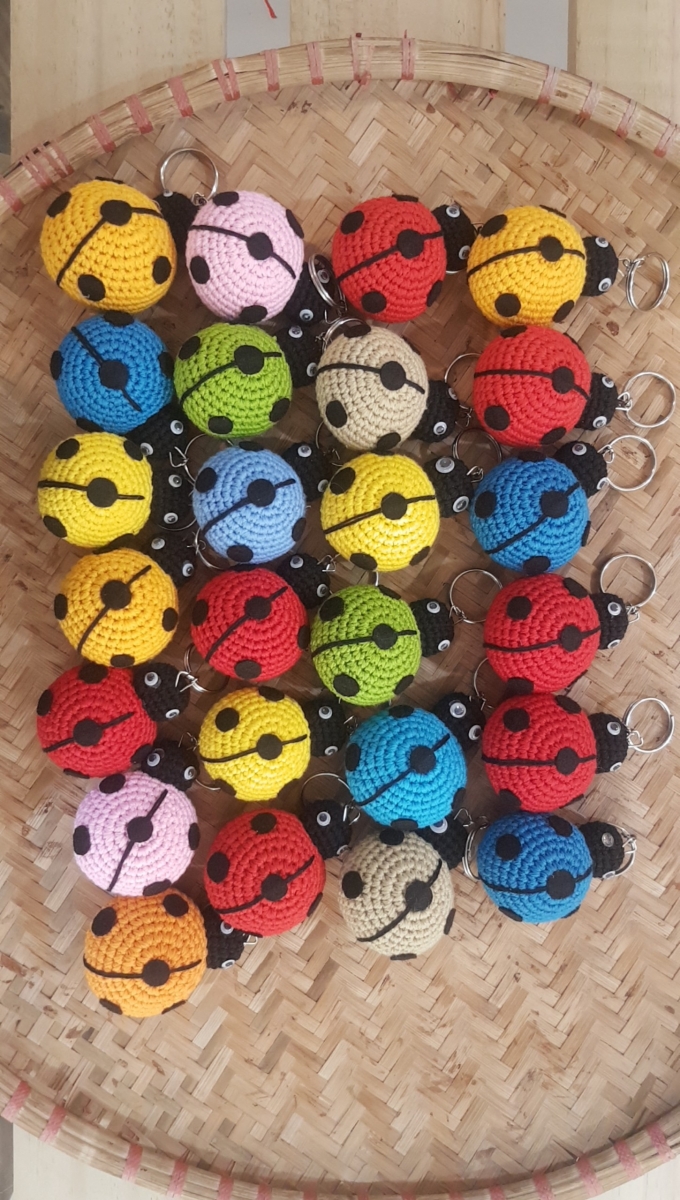 ladybug key chain crochet